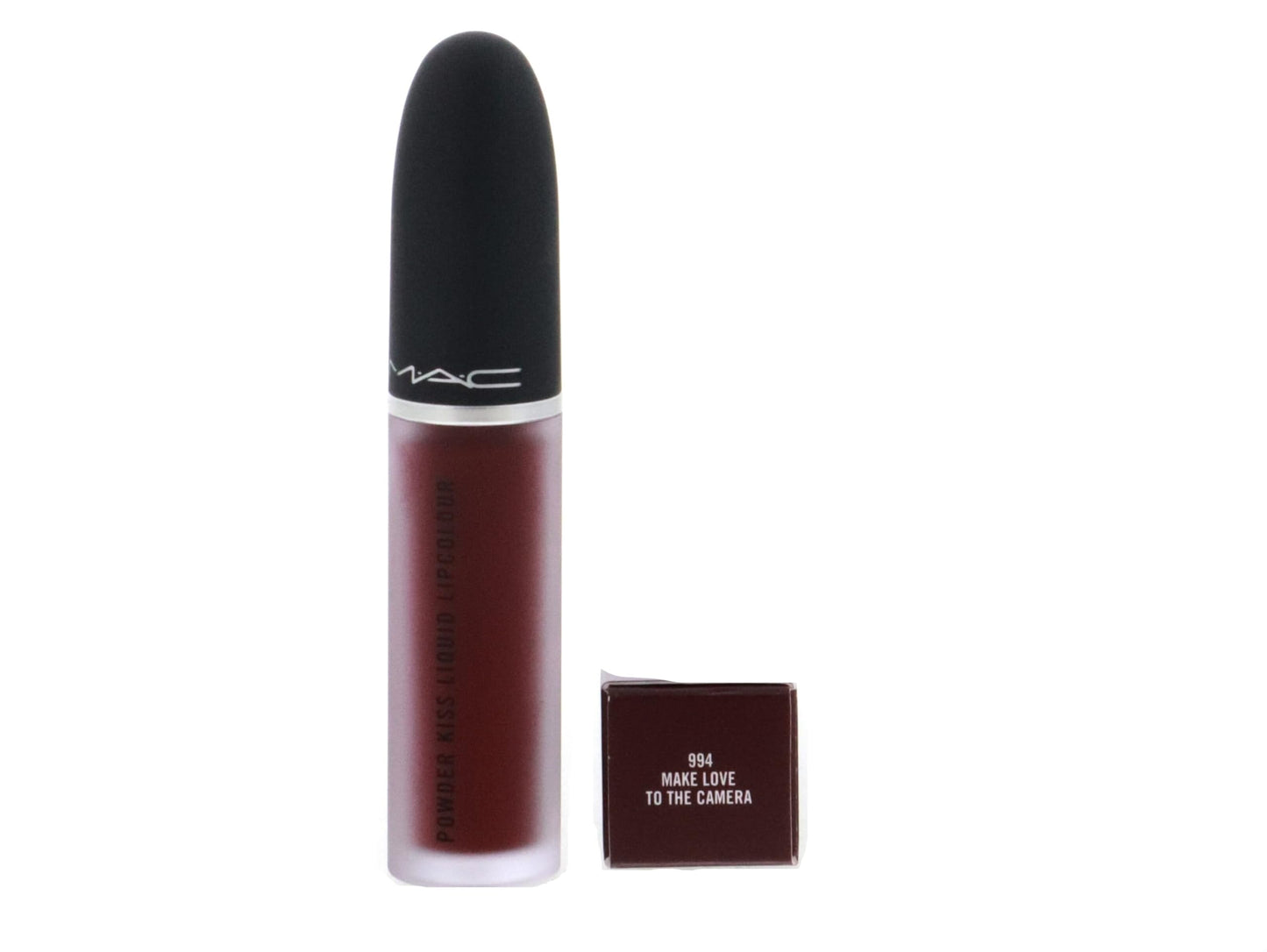 MAC Cosmetics Powder Kiss Liquid Lipcolour - 994 Make Love To The Camera (Deep Wine) - 0.17 fl oz / 5 mL Beauty & Personal Care MAC