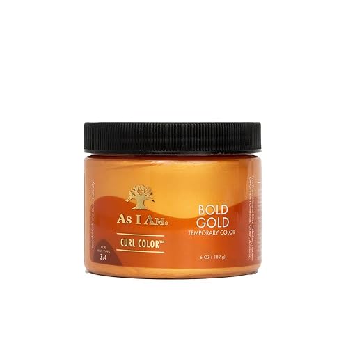 As I Am Curl Color - Bold Gold - 6 oz - Temporary Color & Curling Gel - Medium Hold - Vegan & Cruelty Free Beauty & Personal Care As I Am