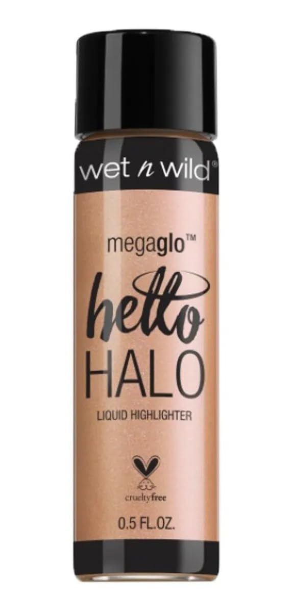 wet n wild MegaGlo Hello Halo Liquid Highlighter Makeup, Shimmer, Gold Guilded Glow Beauty & Personal Care wet n wild