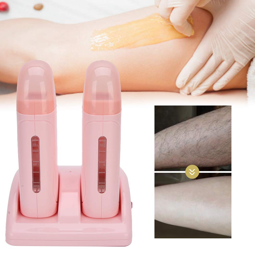 Pongnas Portable Wax Warmer, Professional Double Depilatory Wax Warmer, 40W Hair Removal Machine, Electric Depilatory Roll On Heater Home Machine Beauty and Personal Care Pongnas