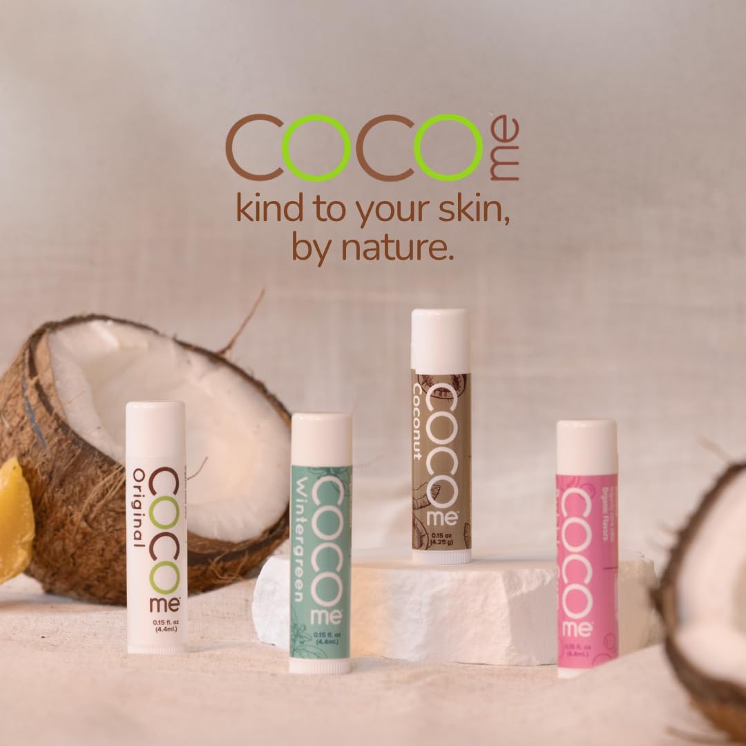 CoCo Me Coconut Beeswax Lip Balm - Organic Lip Balm with Virgin Coconut Oil & Beeswax - Natural Lip Balms & Moisturizers for Deep Lip Protection Beauty and Personal Care Coco Me