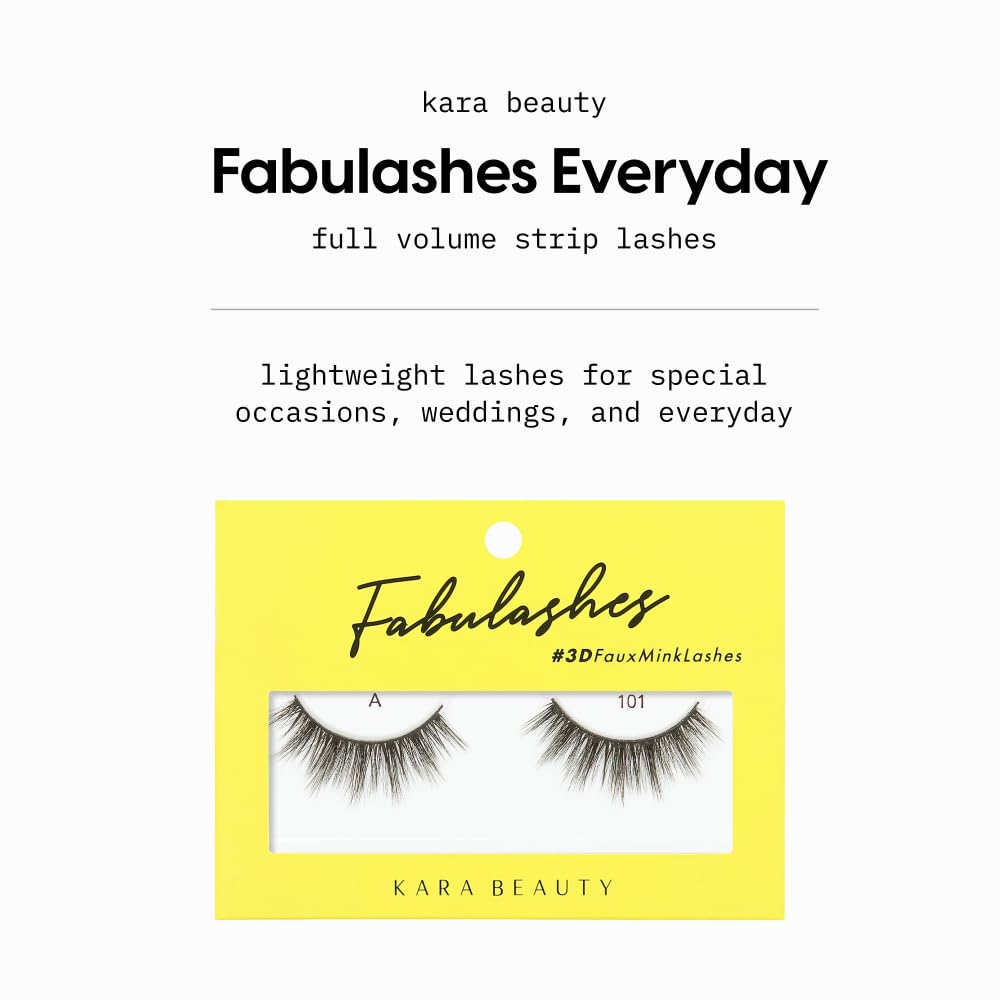 KARA BEAUTY 3D Faux Mink Strip Lashes - Reusable False Eyelashes - Lightweight, Beginner-Friendly Eye Lashes for Special Occasion, Wedding, Prom Beauty & Personal Care Kara Beauty