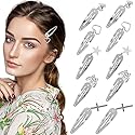 OIIKI Metal Hair Accessories: Star, Heart, Butterfly Snap Clips and Punk Silver Hairpins for Women and Girls Beauty & Personal Care OIIKI