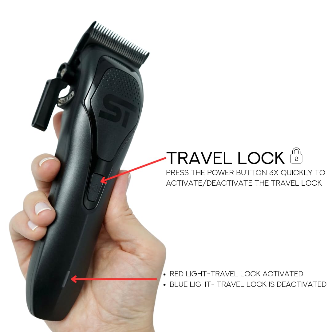 Supreme Trimmer Darkstar 72 Clipper with Magnetic Vector Motor - 180 Min Run Time, 9000 RPM Barber Hair Clipper - Low Noise, Professional Clipper DLC Beauty and Personal Care Supreme Trimmer