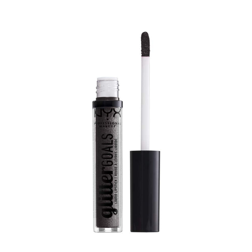 NYX PROFESSIONAL MAKEUP Glitter Goals Liquid Lipstick - Alienated (Deep Grey With Silver Glitter) Beauty & Personal Care NYX PROFESSIONAL MAKEUP