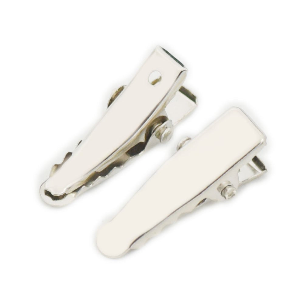 fujiyuan 100pcs 25MM 1" Alligator Teeth Hair Clips Barrette Prong Clip Lined Hair Bows Accessories