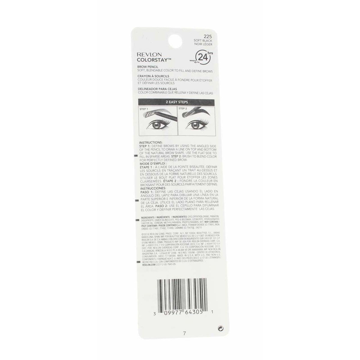 Revlon ColorStay Brow Pencil, Soft Black, 0.012 Ounce Beauty & Personal Care REVLON