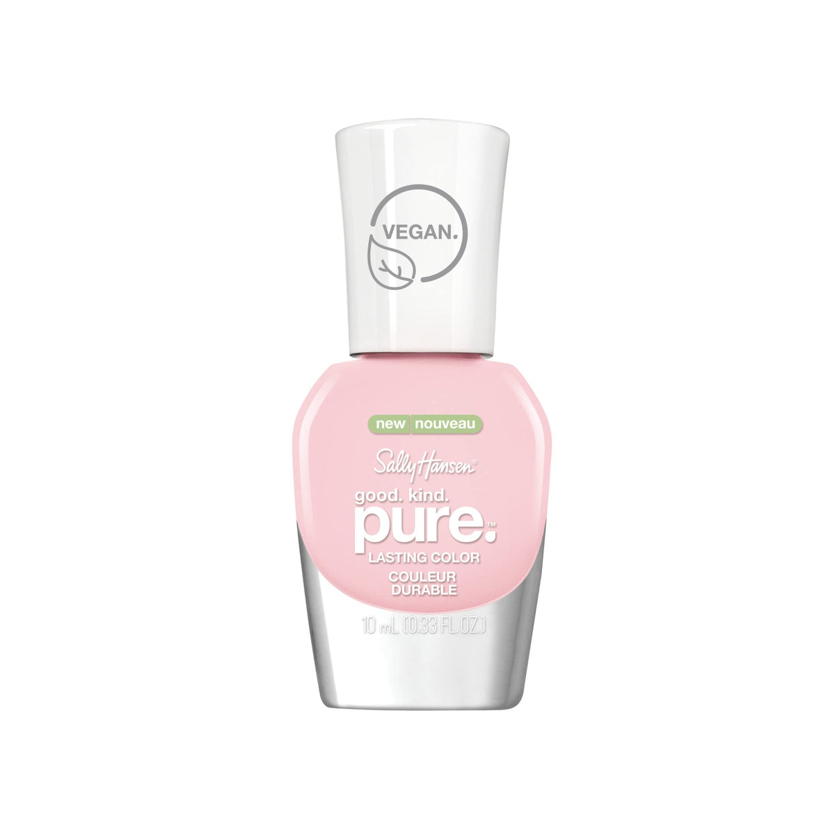 Sally Hansen Good. Kind. Pure. Nail Polish | Plant-Based, Vegan, 16-Free Formula | Sheer, Glossy | 200 Pink Cloud | Sheer Baby Pink Nail Color