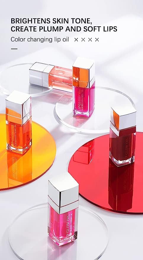 3-in-1 Plumping & Hydrating Lip Oil Gloss - Tinted, Long Lasting, Natural Lip Plumper (01+12+15) Beauty & Personal Care YCNASSS