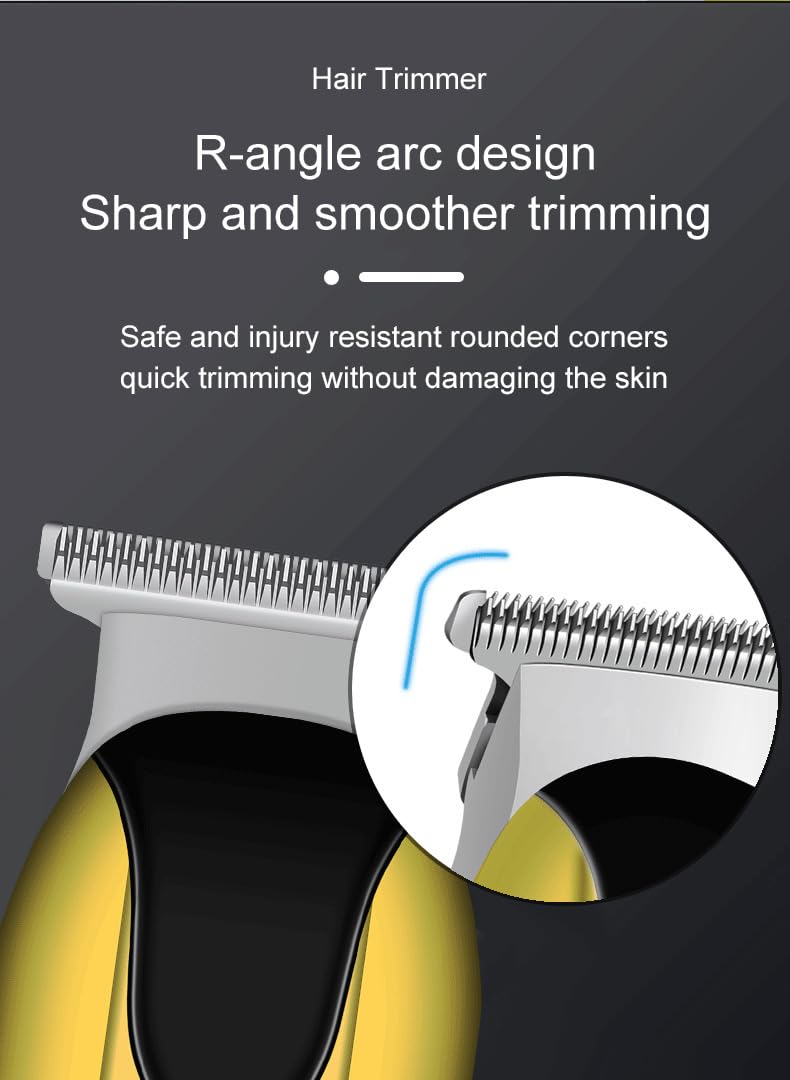 GLESVOWIO 2 in 1 Hair/Beard Trimmer with LED Display and 4 Limit Combs Professional Hair Clipper for Men Home Barber Hairstyle Carving Rechargeable Beauty and Personal Care GLESVOWIO