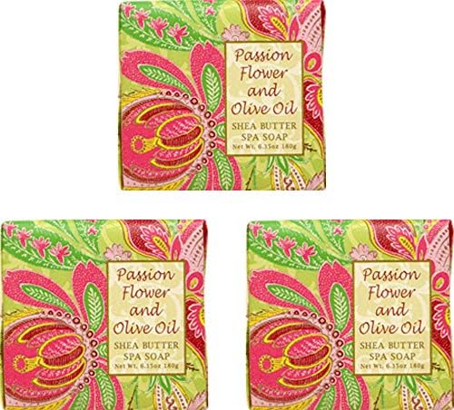 Greenwich Bay Cleansing Spa Soap, Shea Butter, and Cocoa Butter. No Parabens, No Sulfates 6.35 Oz. (3 Pack) … (Passion Flower) Beauty & Personal Care Greenwich Bay