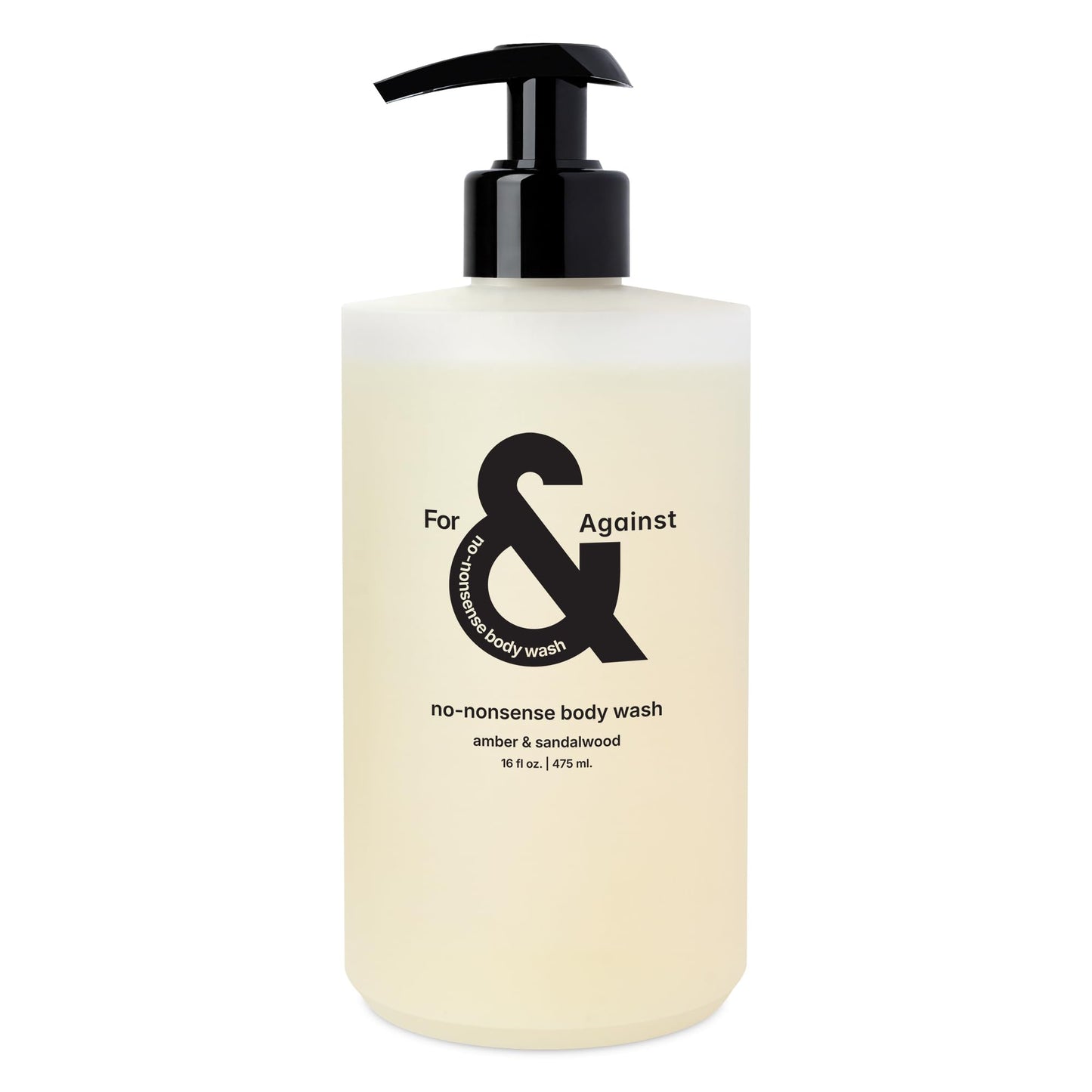 For & Against Amber & Sandalwood Body Wash | No Nonsense Luxury Body Wash with Long Lasting Scent & Rich Lather | Clean Formula with Niacinamide Beauty & Personal Care For & Against