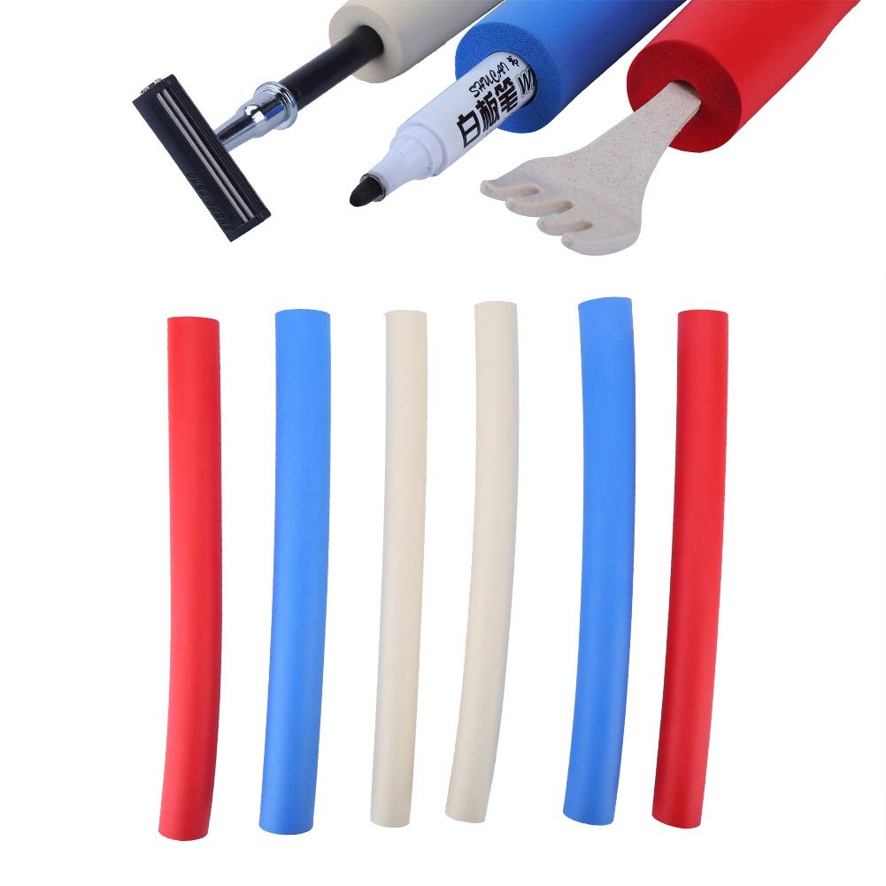 6Pcs Shaving Pen Foam Grip Tube,Non Slip Foam Handle Sleeve Cover Padding Grips for Utensil, Pens, Pencils, Razors Beauty and Personal Care TYTOGE