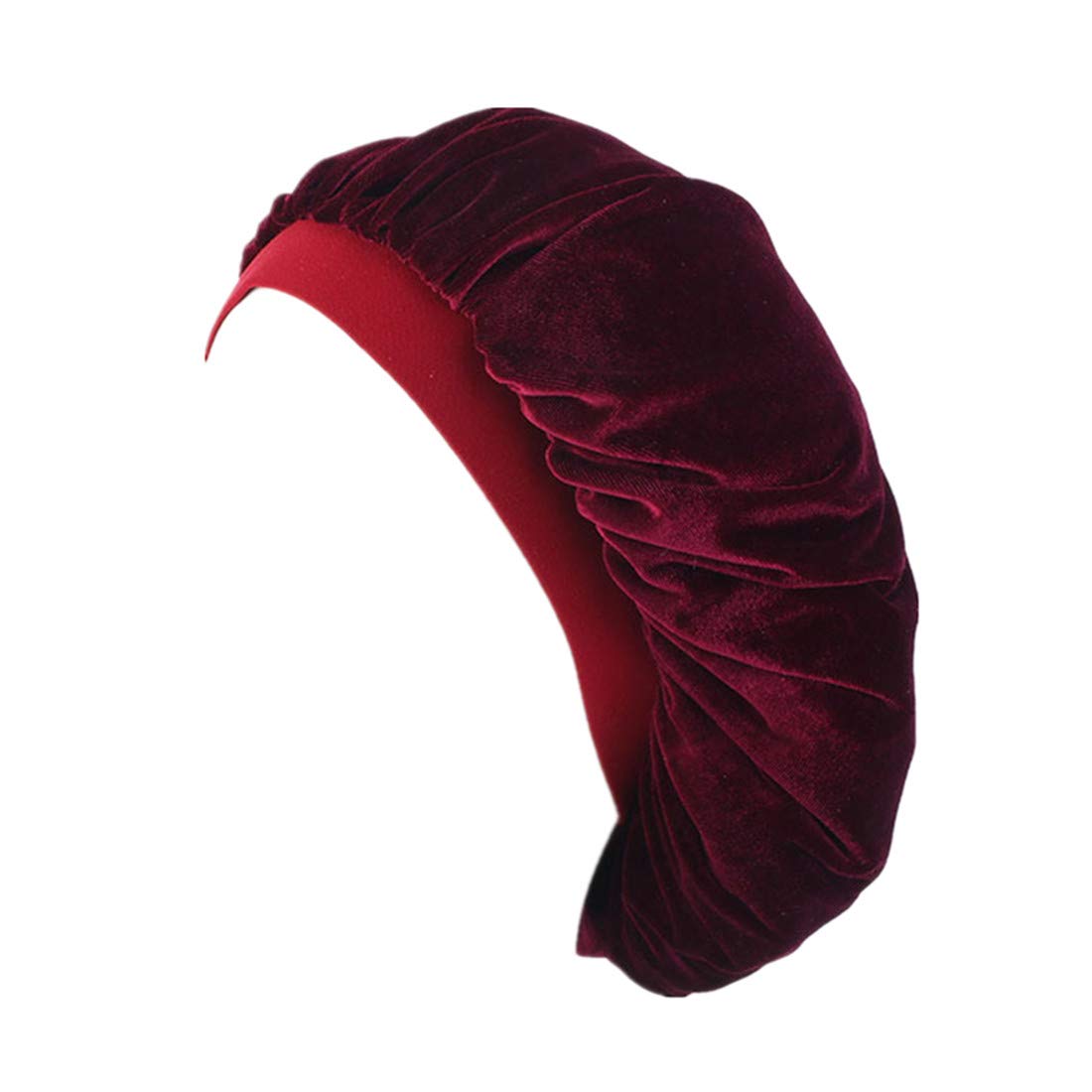 Qianmome Women Chemo Beauty Salon Night Sleep Cap Head Cover Velvet Bonnet Hat durag Sleeping Caps Beauty and Personal Care Qianmome