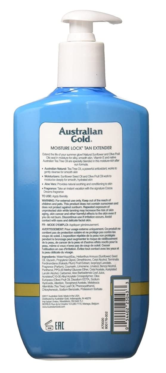 Australian Gold Moist Lock Tan Extender 16 Ounce Pump (Pack of 3) Beauty & Personal Care Australian Gold