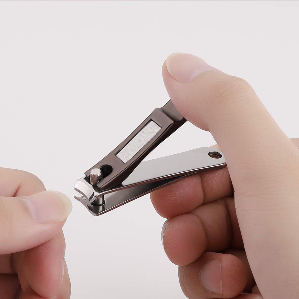 ILLILOTS Nail Clippers Set with Build-in Nail File, Durable Sharp Zinc Alloy Fingernail Clipper and Toenail Clipper with Tin Case, Matte Gray Beauty & Personal Care ILLILOTS