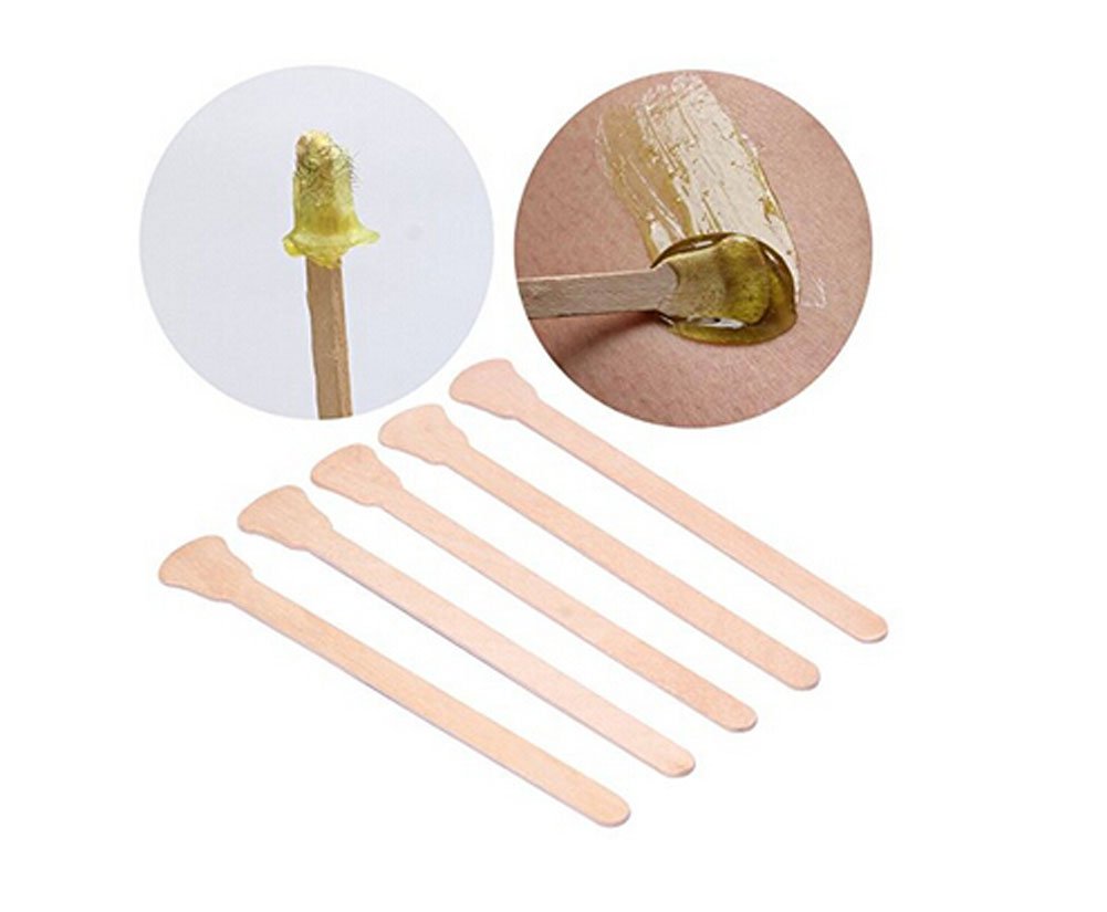 100 PCS Wax Sticks Large All Natural Wax Applicator Sticks Eyebrow Nose Hair Removal Ice Cream and Mask Sticks Applicator Beauty and Personal Care Sumddy