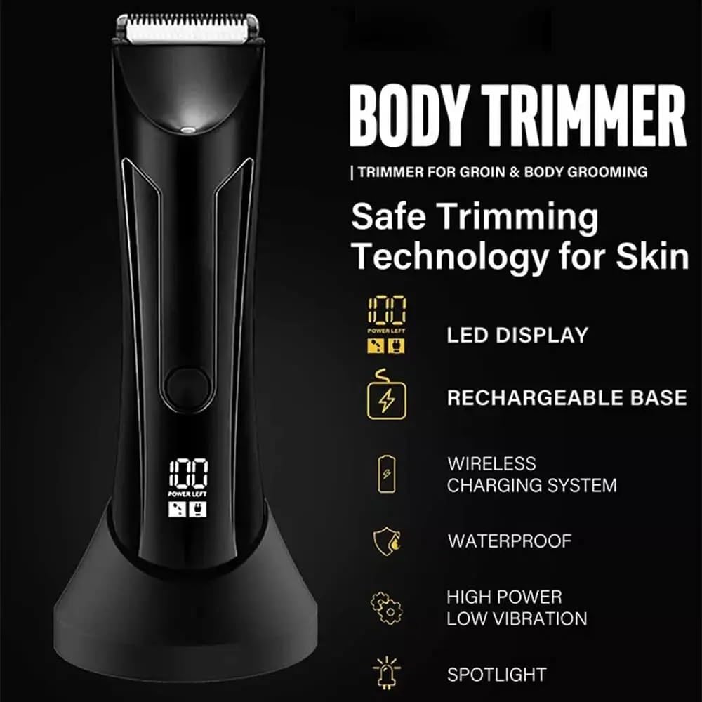 QDKVTNDJZ Hair Clippers for Men, Body Trimmer Shaver for Women for Groin Pubic Replaceable Blade Groomer Electric Razor Waterproof Beauty and Personal Care QDKVTNDJZ