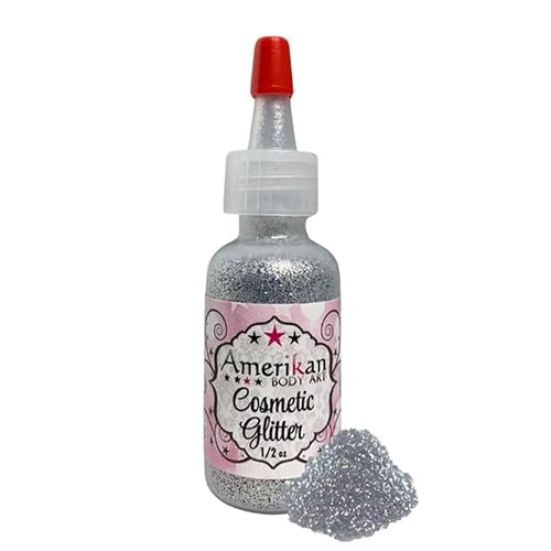 Amerikan Body Art Opaque Glitter - Chrome Silver (0.5 oz) Beauty & Personal Care Amerikan Body Art