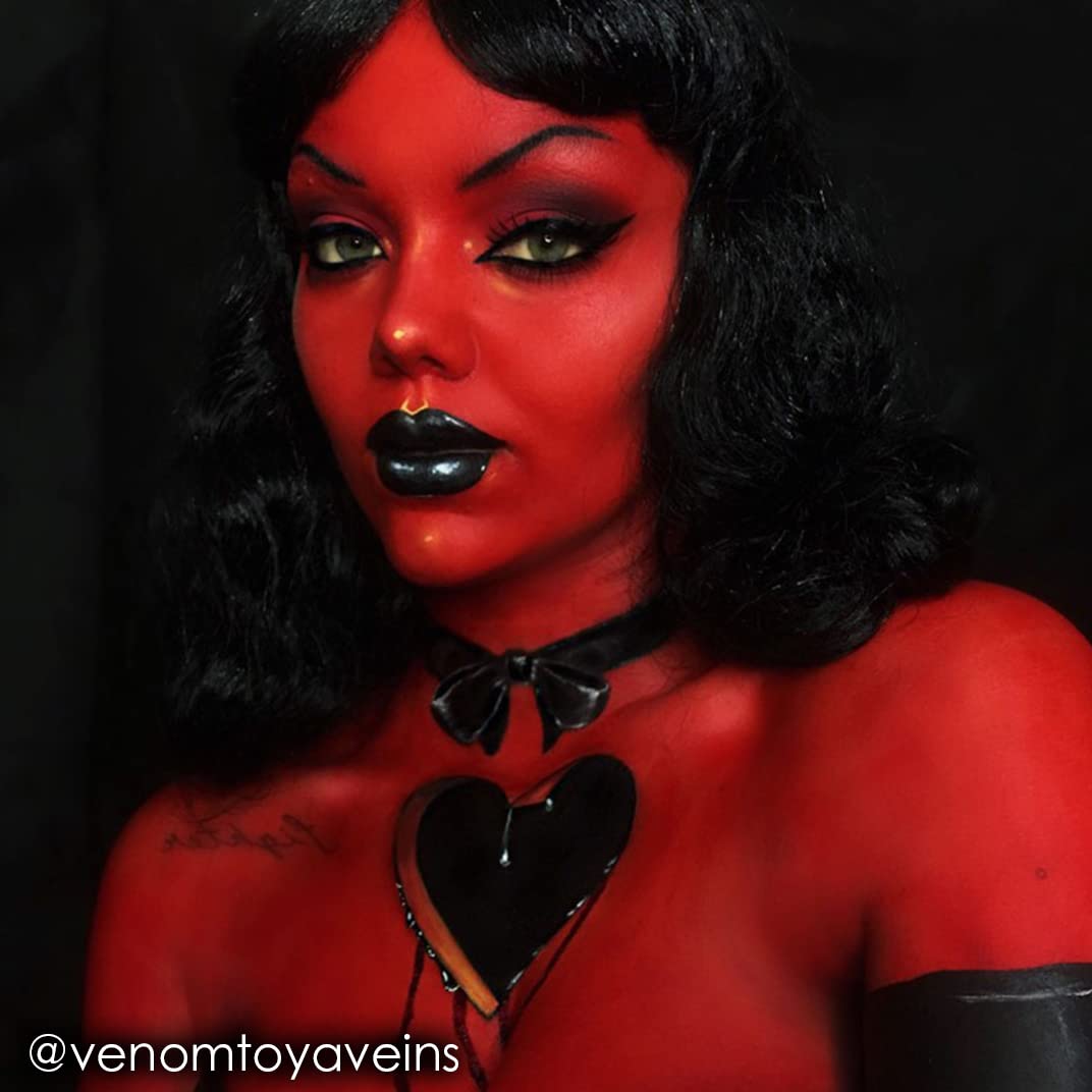 Mehron Makeup Fantasy FX Cream Makeup | Water Based | Halloween | Red Face & Body Paint For Adults 1 fl oz (30ml) (RED) Beauty & Personal Care Mehron