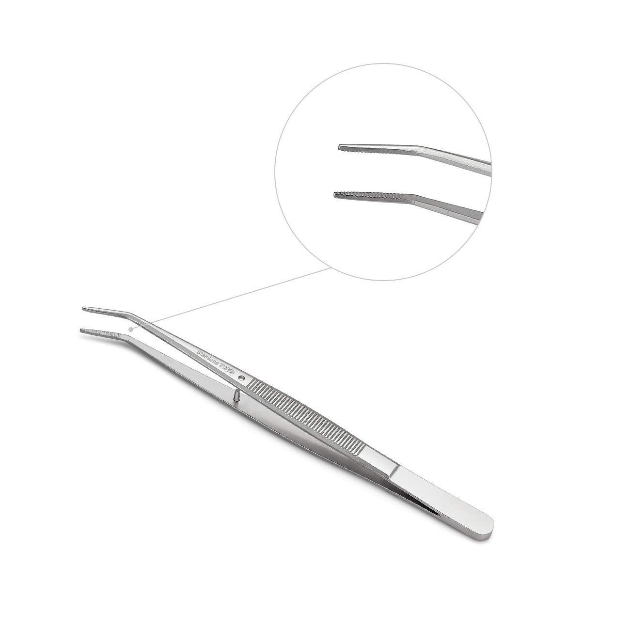 Stainless Steel Tweezers, with Curved Serrated Tip Multipurpose Sewing Machine Tweezers Forceps for Craft Repairing (2 Pcs set) Beauty and Personal Care Rolybag