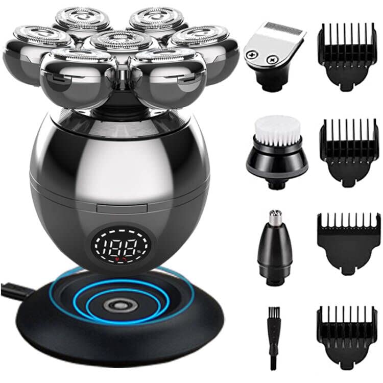 Upgrade 7 Heads Men’s 5-in-1 Electric Head Shaver for Bald Men,Multifunctional Electric Razor for Men?Cordless Rechargeable Travel Groomin Hair Beauty and Personal Care Weltition
