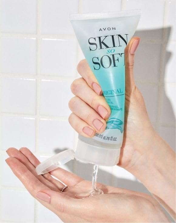 AVON Skin So Soft Original Gelled Body Oil with Jojoba Oil - 24-Hour Hydration, Body Moisturizing Gel for Dry & Sensitive Skin - 6.76 fl. oz NEW Beauty & Personal Care AVON