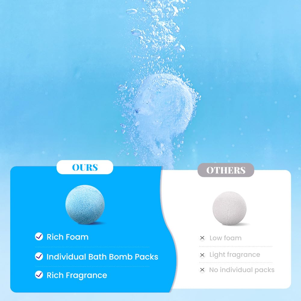 Bath Bombs for Women, BODY & EARTH 10 X 3.5 oz Ocean Bath Bomb Gift Sets Essential Oils Handmade Birthday Gift Idea for Family, Women, Men, Mother's Beauty and Personal Care BODY & EARTH