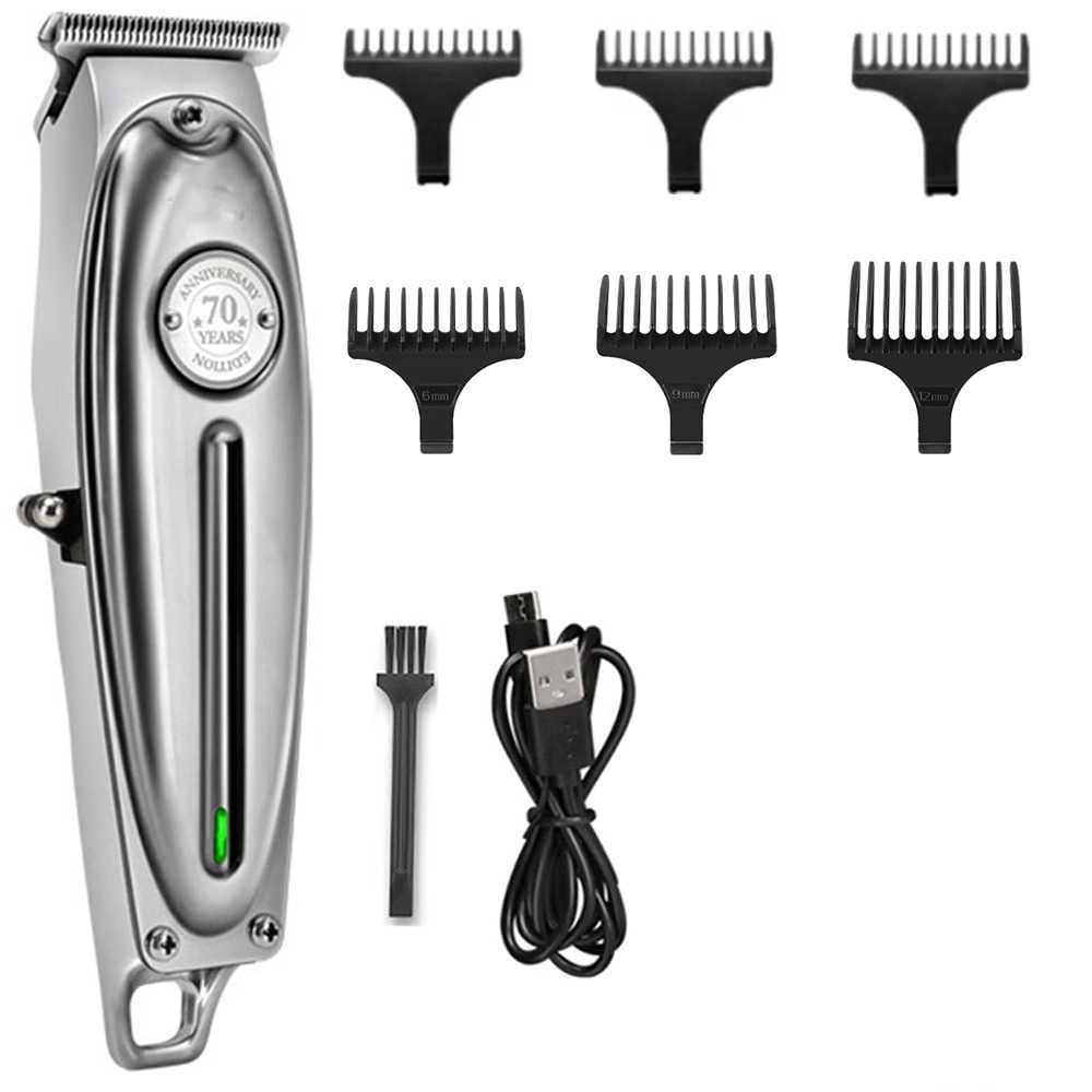 GLESVOWIO Mens Hair Clippers Professional Beard/Hair Trimmer Hair Clippers for Men Stylists and Barbers Cordless Rechargeable(Silver) Beauty and Personal Care GLESVOWIO