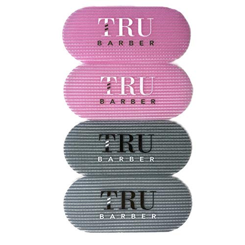TRU BARBER HAIR GRIPPERS ® 2 COLORS BUNDLE PACK 4 PCS for Men and Women - Salon and Barber, Hair Clips for Styling, Hair holder Grips (Gray/Pink). Beauty & Personal Care TRU BARBER