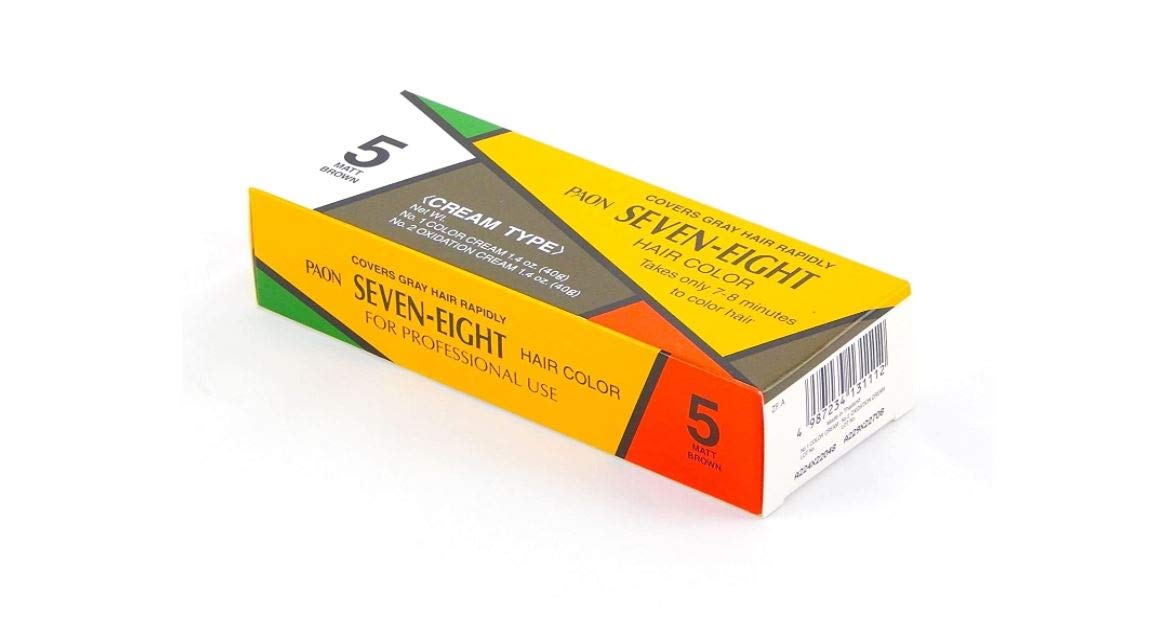 Paon Seven-Eight Permanent Hair Color Kit 5 Matt Brown by N'iceshop Beauty & Personal Care PAON