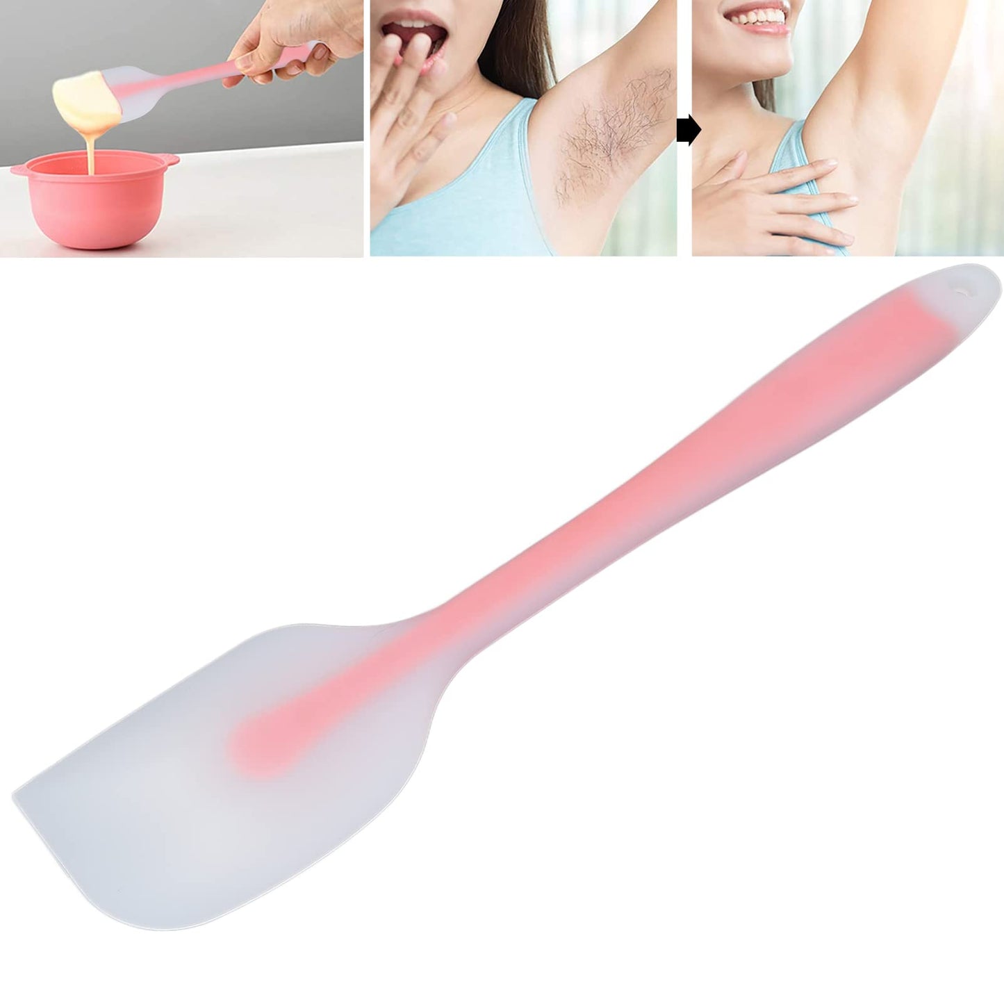 Skidproof Wax Spatulas, Hard Wax Sticks Reusable Frosted Silicone Waxing Applicator Hair Removal Tool Comfortable to Grip for Home Salon Body Use Beauty and Personal Care Betued