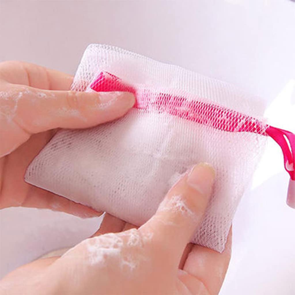 kobeIeen 2 Pcs/Set Portable Hangable Handmade Bag Bath Shower Foaming Cleansing Net Beauty and Personal Care kobeIeen