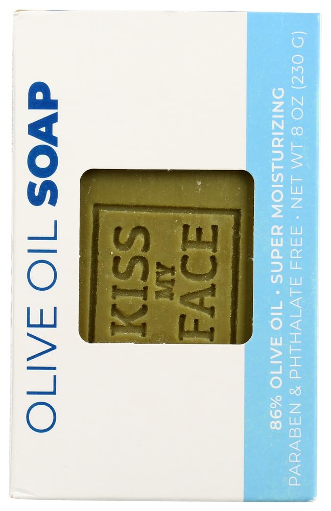 Kiss My Face Soap Bar Olive Oil 8 Ounce (235ml) (3 Pack) Beauty & Personal Care Kiss My Face