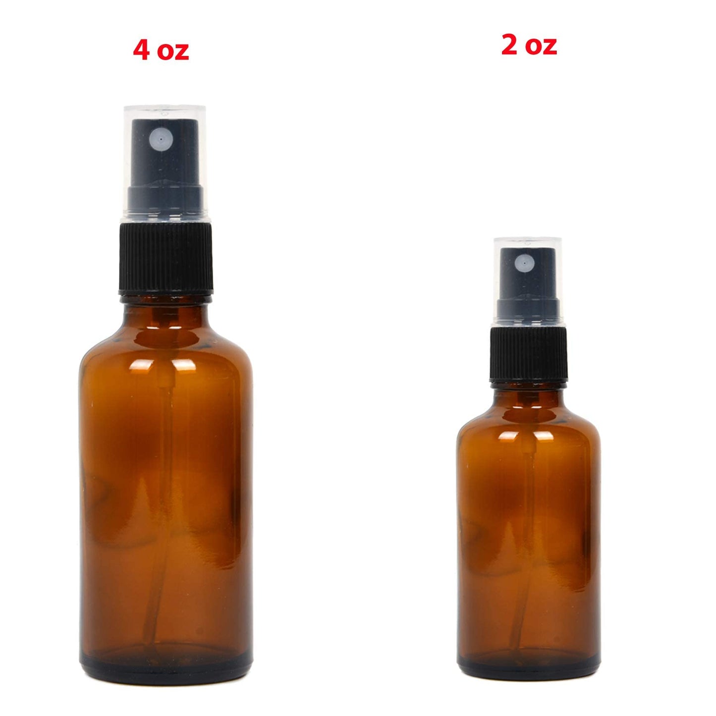 Youngever 12 Pack Empty Amber Glass Spray Bottles, 6 Pack 4 Ounce and 6 Pack 2 Ounce Refillable Containers for Essential Oils, Cleaning Products Beauty & Personal Care Youngever