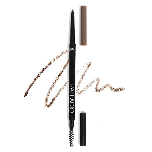 Palladio Beauty Brow Definer Pencil, Ultra Precise Twist-Up Eye Brow Pencil with Long-Staying Power, Spooley Brush Blends Color for Natural Finish, No Beauty & Personal Care Palladio