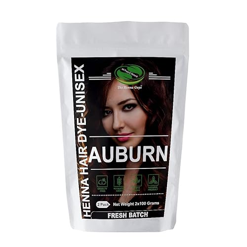 2 Packs Of Auburn Henna Hair & Beard Color/Dye 100 Grams - Natural Hair Color, Plant-based Hair Dye - The Henna Guys Beauty & Personal Care The Henna Guys