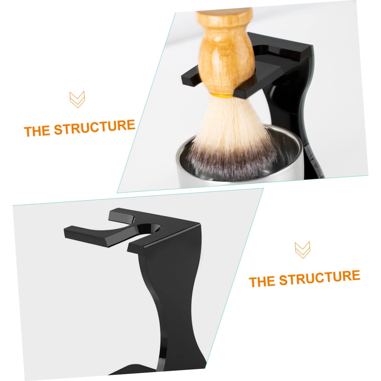 gklwVSlwv 1set Beard Brush Stand Shaving Bowl and Holder for Men Rack for Convenient Storage and Drying Men's Grooming Tool for Daily Use Beauty and Personal Care gklwVSlwv