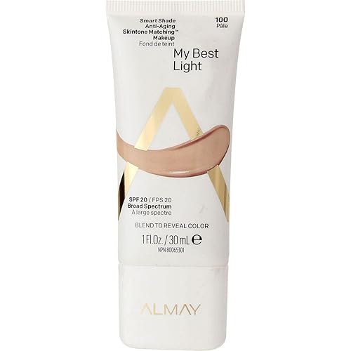 Almay Anti-Aging Foundation, Smart Shade Face Makeup, Medium Coverage, Natural Finish with SPF 20, Hypoallergenic-Fragrance Free, Dermatologist Beauty & Personal Care Almay