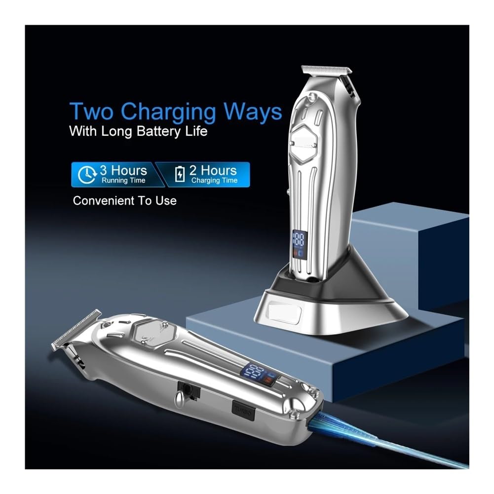 EWKYLSEM Hair Clipper Salon Quality LCD Digital Electric Haircut Machine Shaver Hairdressing Styling Tool with USB Charging Option(Gold) Beauty and Personal Care EWKYLSEM