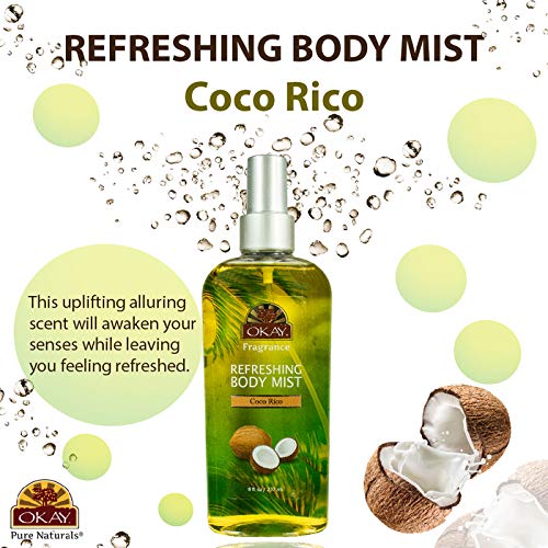 Refreshing Body Mist Coco Rico Leaves You Beautifully Scented Fully Refreshed Will Awaken Your Senses Leaving You Feeling Revitalized Silicone,Paraben Beauty & Personal Care OKAY