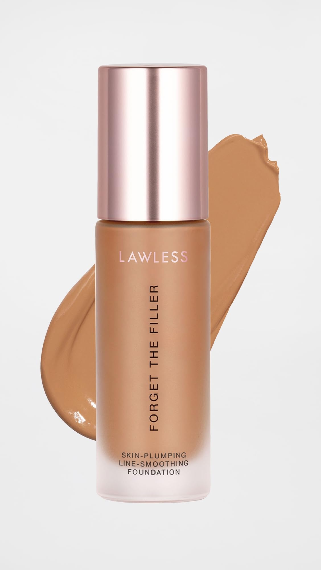 LAWLESS Women's Forget the Filler Skin-Plumping Line-Smoothing Foundation, 17T, tan with neutral-warm undertones, 1.0 Ounce