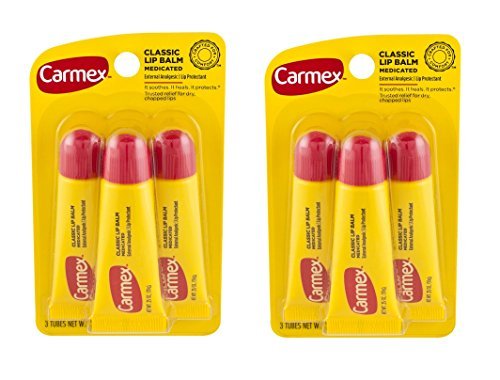 Carmex Lip Balm Tube Classic Medicated 0.35 Ounce (6 Tubes) Beauty and Personal Care Carmex