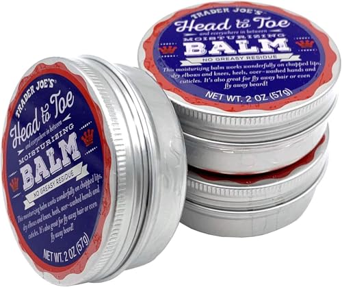 Trader Joe's Head to Toe Moisturizing Balm and Beard Balm 2 Ounce, 3-Pack Beauty and Personal Care Trader Joe's