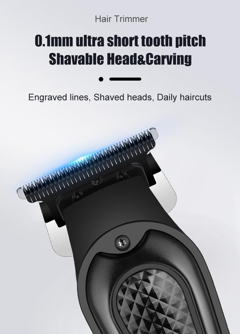 GLESVOWIO Cordless Hair Clipper Kit with LED Display 4 Guide Combs Rechargeable Multifunctional Beard/Hair Trimmer for Family Electric Shaving Oil Beauty and Personal Care GLESVOWIO