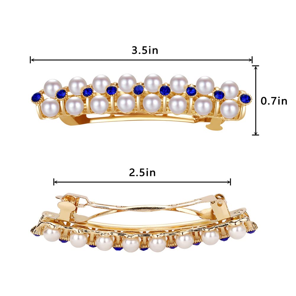 Flower Luxury Jewelry Design Pearl Hair Clips Hairpin Rhinestone Hair Barrette Clip,Women Girls Hair Accessories for Party Wedding Daily Diamond Clips Beauty & Personal Care Wingchold