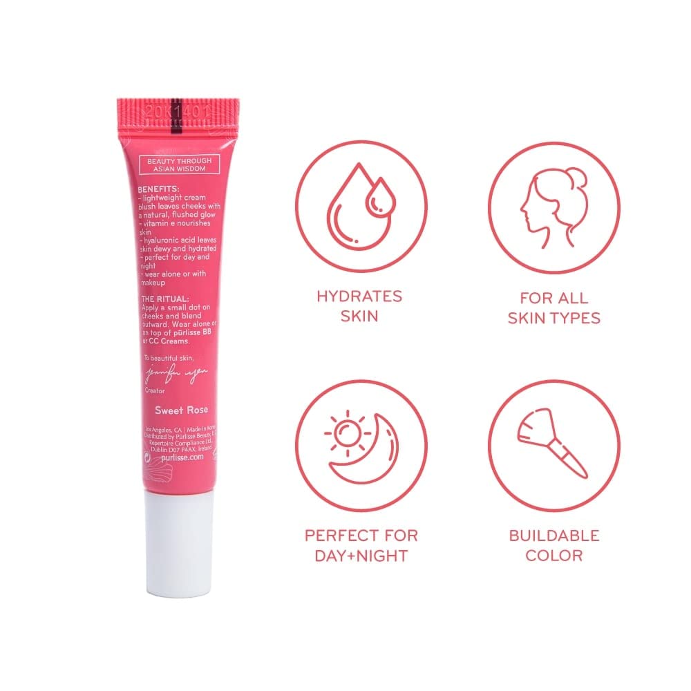 pürlisse Blush Glow BB Cheek Color - Dewy Liquid Blush for Cheeks - Enriched with Vitamin E & Hyaluronic Acid - Creamy, Lightweight & Buildable Beauty & Personal Care p?rlisse