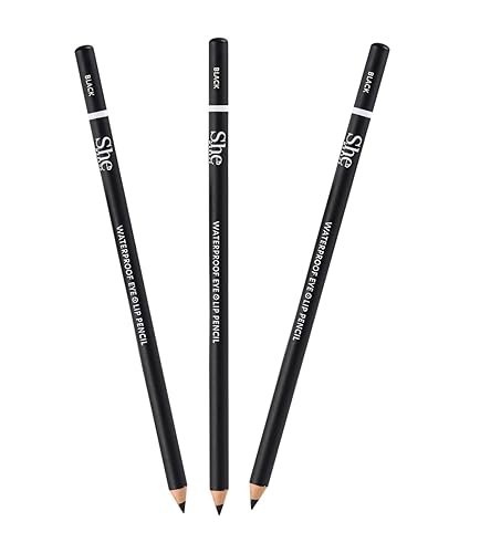 Makeup S.he Wooden Waterproof Eye & Lip Pencil With Sharpener (3pcs) Beauty & Personal Care Makeup S.he