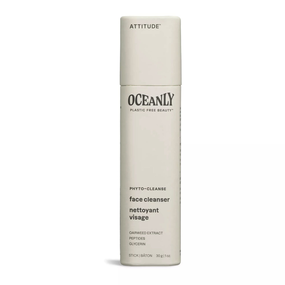 ATTITUDE Oceanly Face Cleanser Bar, EWG Verified, Plastic-free, Plant and Mineral-Based Ingredients, Vegan and Cruelty-free Beauty Products, PHYTO Beauty & Personal Care ATTITUDE