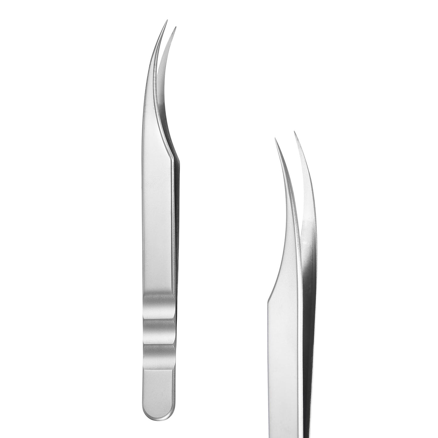 HARFINGTON High Precision Lash Tweezers, Stainless Steel Dolphin Tip Eyelash Extensions Tweezer Casual Beauty Tools for Eyelash Extensions, Silver Beauty and Personal Care HARFINGTON